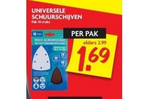 universele schuurschijven