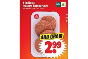 1 de beste magere hamburger smoked paprika 4 stuks