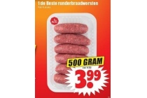 1 de beste actie runderbraadworst 6 stuks