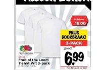 fruit of the loom t shirt wit 3 pack