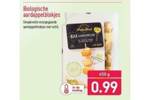 biologische aardappelblokjes