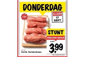 korte varkenshaas