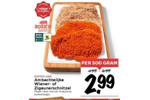 ambachtelijke wiener of zigeunerschnitzel