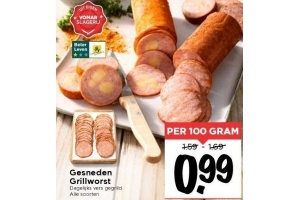 gesneden grillworst