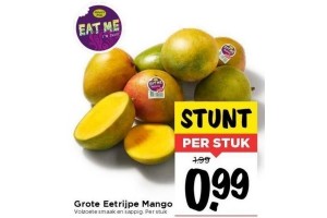grote eetrijpe mango