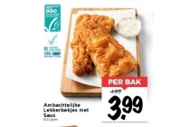 ambachtelijke lekkerbekjes met saus