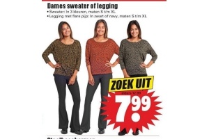 dames sweater of legging