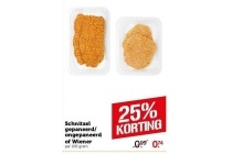 schnitzel gepaneerd ongepaneerd of wiener