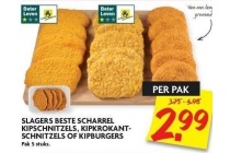 slagers beste scharrel kipschnitzels kipkrokantschnitzels of kipburgers