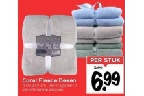 coral fleece deken