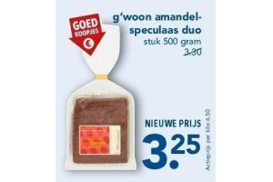 g woon amandelspeculaas duo