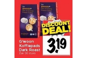 g woon koffiepads dark roast