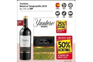 yuntero reserva tempranillo 2015