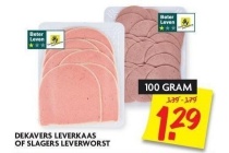 dekavers leverkaas of slagers leverworst