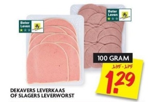 dekavers leverkaas of slagers leverworst