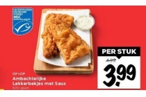 ambachtelijke lekkerbekjes met saus
