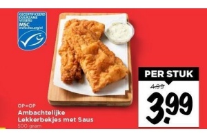 ambachtelijke lekkerbekjes met saus
