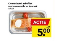 ovenschotel zalmfilet met mozzerella en tomaat