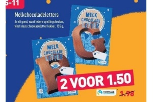 melkchocoladeletters