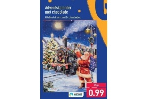 adventskalender met chocolade