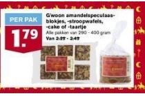 g woon amandelspeculaasblokjes stroopwafels cake of taartje