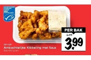 ambachtelijke kibbeling met saus