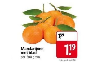 mandarijnen met blad