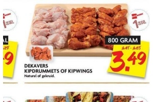 dekavers kipdrummets of kipwings