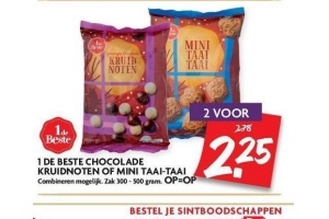 1 de beste chocolade kruidnoten of mini taai taai