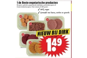 1 de beste vegetarische producten