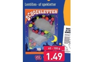 lentilles of spekletter