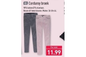 corduroy broek