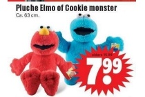 pluche elmo of cookie monster