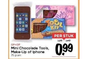 mini chocolade tools make up of iphone