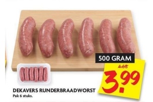 dekavers runderbraadworst