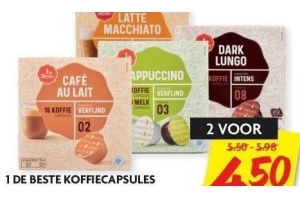 1 de beste koffiecapsules