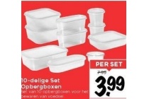 10 delig set opbergboxen