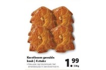 kerstboom gevulde koek