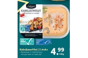 kabeljauwfilet of 2 stuks