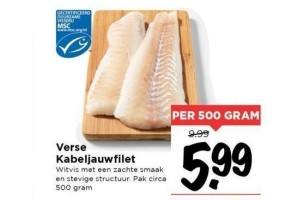 verse kabeljauwfilet
