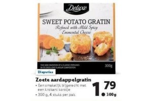 zoete aardappelgratin