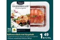 kalkoenrollade met kipgehakt