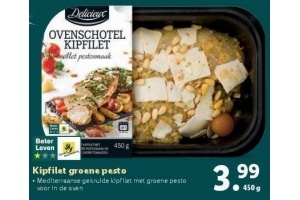 kipfilet groene pesto