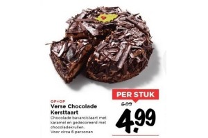 verse chocolade kersttaart