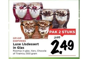 luxe ijsdessert in glas