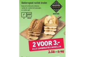 bakkersgoud rustiek broden