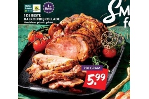 1 de beste kalkoendijrollade