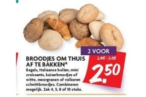 broodjes om thuis af te bakken