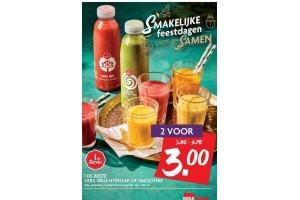 1 de beste vers vruchtensap of smoothie