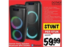 denver party speaker bluetooth bps 350nr